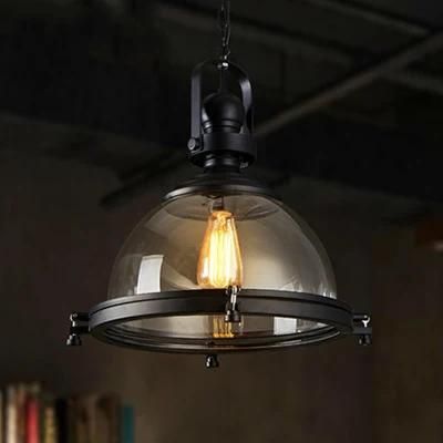 Loft Industrial Iron Glass Pendant Lamp Living Room Bar Cafe Clothing Retro Pendant Light (WH-VP-131)