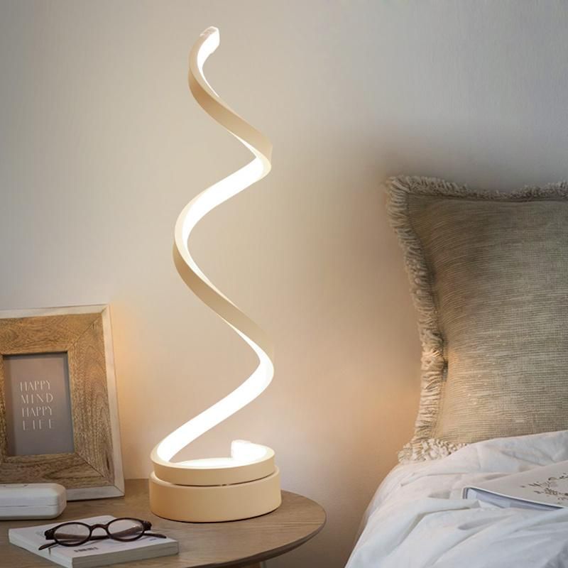 New Products 24W Spiral Shape Book Light Bedside LED Table Lamp