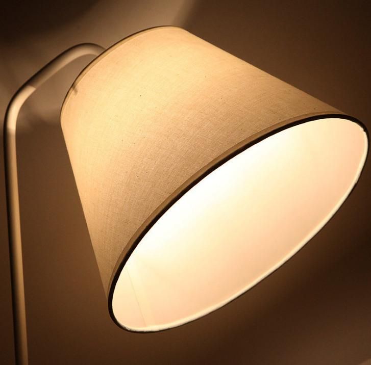 Creative Personality Tripod Fabric Uplight Wooden LED Floor Lamp
