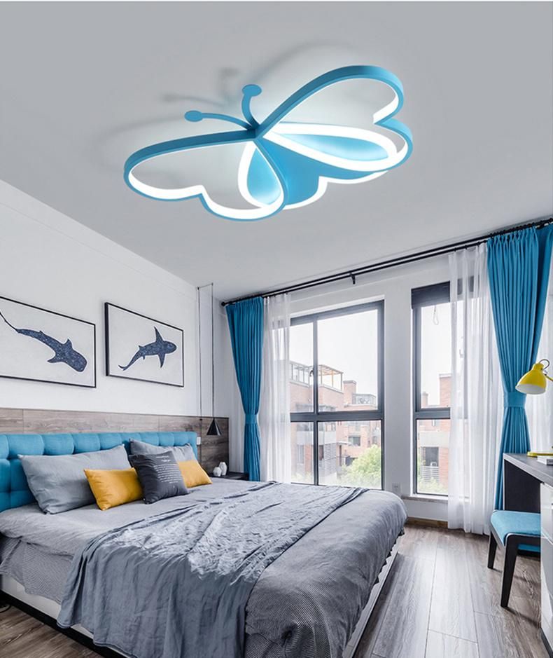 Butterfly Chandelier Kids Nordic Children′s Room Bedroom Decor LED Lamp Lights (WH-MA-175)