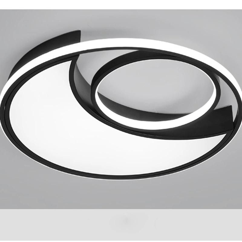 Modern Black and White Moon Ceiling Light Warm Romantic Personality Bedroom Lamp Study Lamp