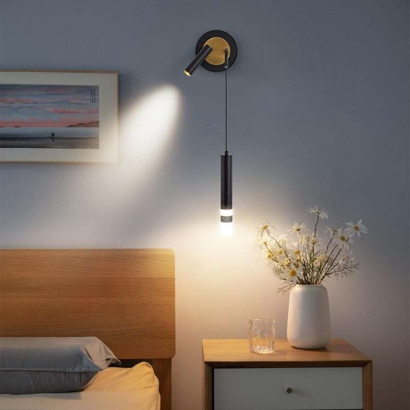 Modern Simple Living Room Background Wall Light Creative Spot Light Hanging Line Wall Lamp