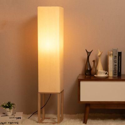 Modern Wood Floor Lamps for Living Room Wooden Fabric Standing Lamps Minimalist Lamp (WH-MFL-09)