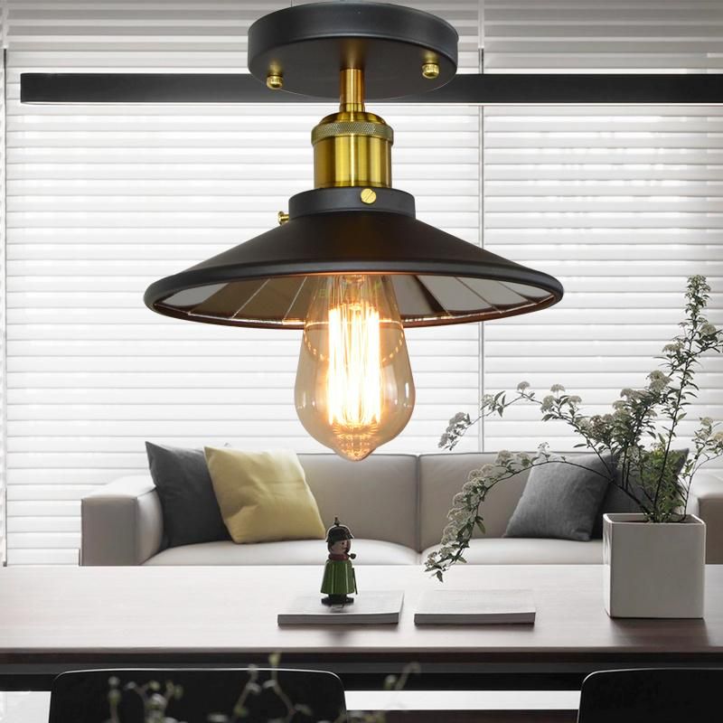 Retro Semi Flush Ceiling Lights for Living Room Bedroom Home Light Fixtures (WH-LA-23)