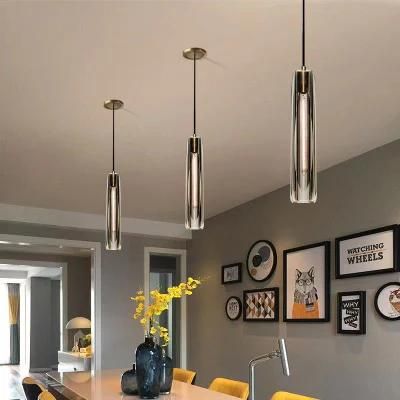 Europe Gold Crystal Vertical Pendant Light Lighting for Living Dining Room Kitchen Hallway Tube Lights (WH-GP-54)