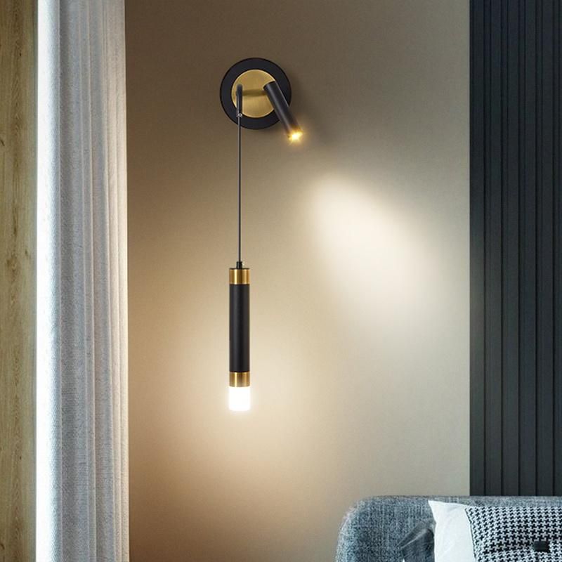 Modern Simple Living Room Background Wall Light Creative Spot Light Hanging Line Wall Lamp