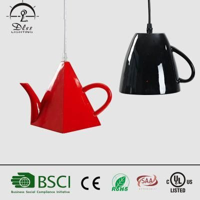 Modern Creative Decorating Coffee Cafe Shop Hanging Lighting Tea Cup Pendant Lamp