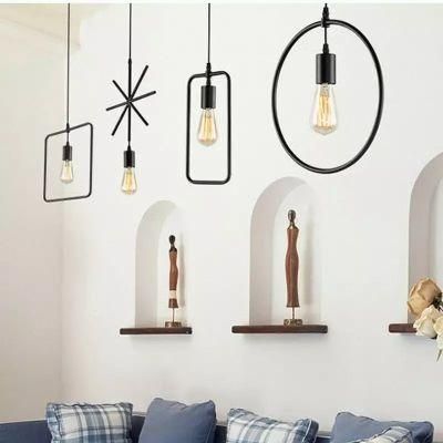 Artistic Style Pendant Light E27 Simple Design Office Hanging Lamps