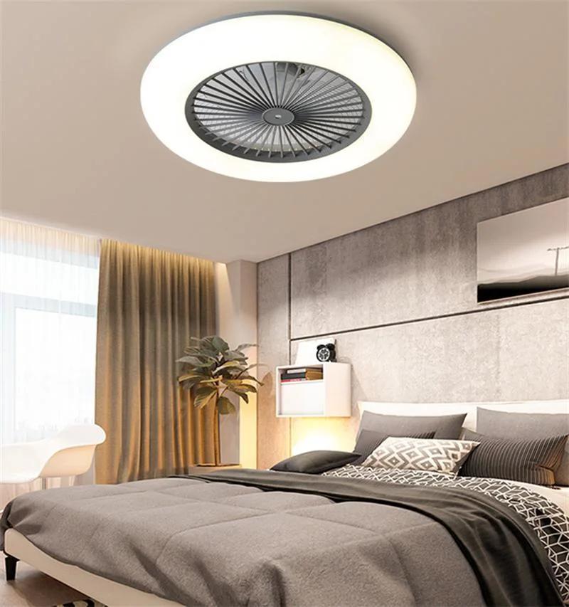 New Bedroom Lighting Simple Indoor Remote Control LED Ceiling Fan