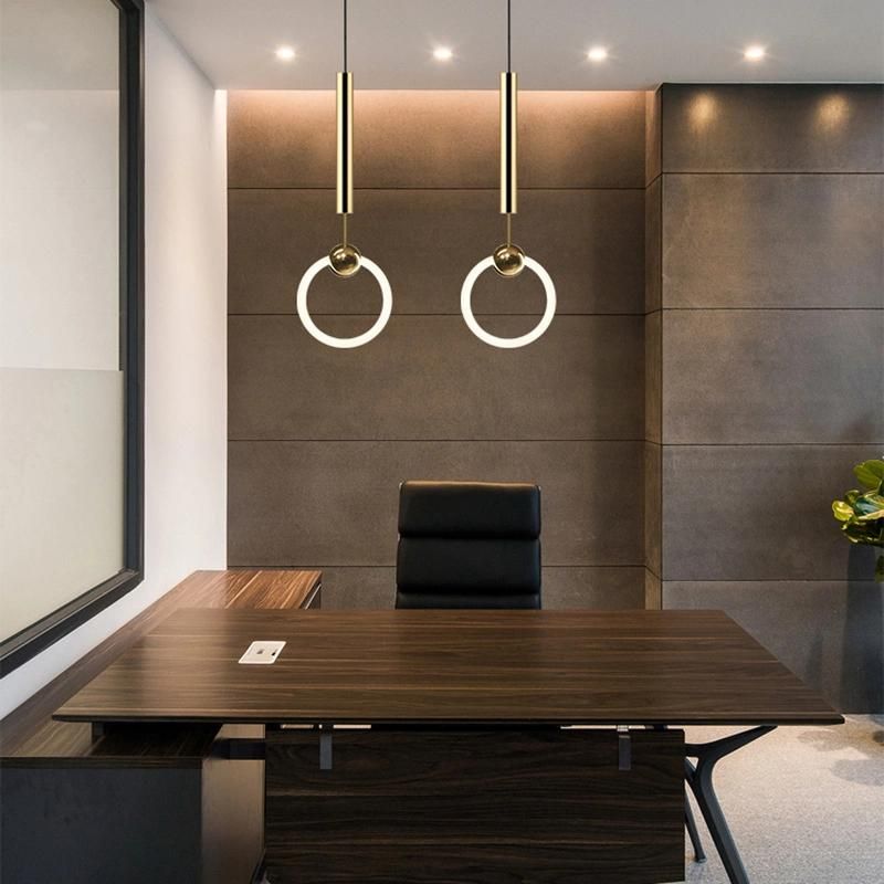 Circle Style Chandelier Dining Room Kitchen Bedroom LED Pendant Lamp