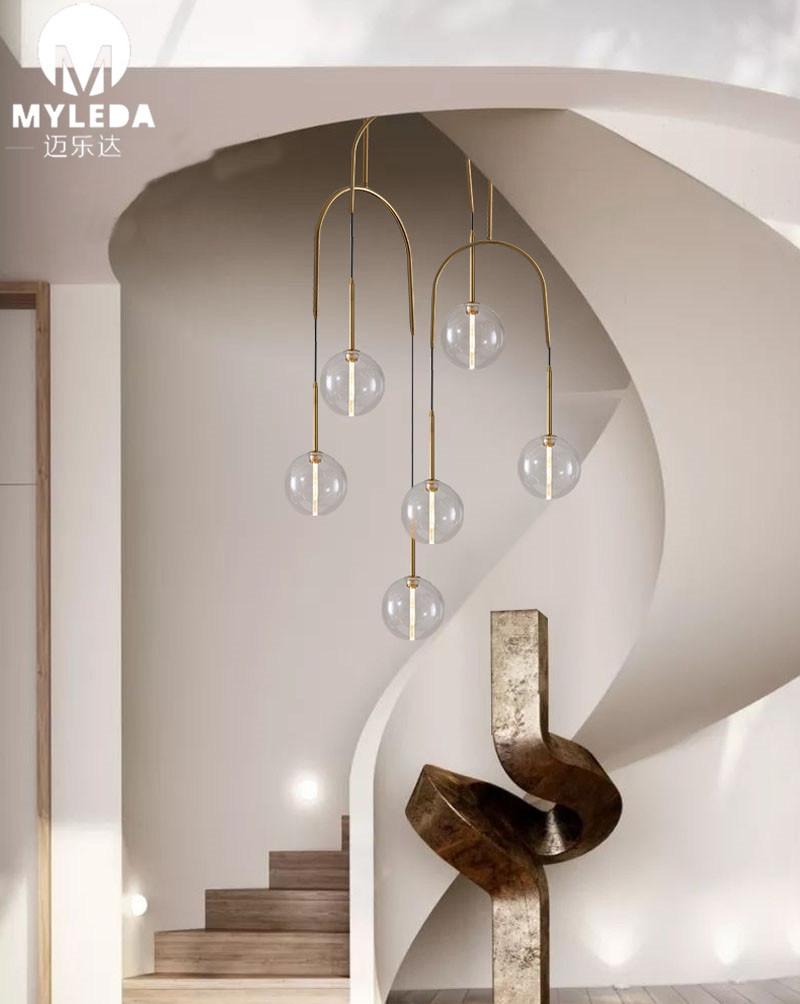 Modern Glass Indoor Chandelier Decorative LED Pendant Light