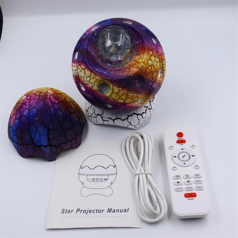 LED Dragon Egg Sky Lamp Galaxy Projection Lamp Bluetooth Music Table Lamp Atmosphere Decorative Children′ S Gift Lamp