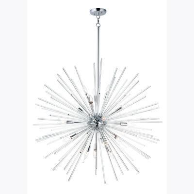 Modern Lamp Luxury Living Room Chandelier Bedroom Lamp Villa Round Creative Aluminum Crystal Lamp