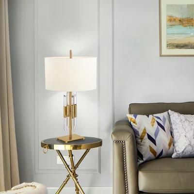 White Shade Modern Table Lamp Nightstand Lamp Living Room Light