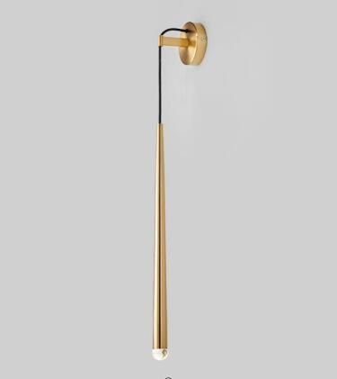 Minimalist Gold Mteal LED Wall Lamp Creative Parlor Bedroom Wall Lamp (WH-OR-48)