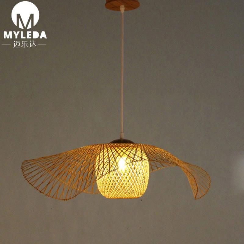 Chinese Style Metal Bamboo Cage Iron Pendant Lamp
