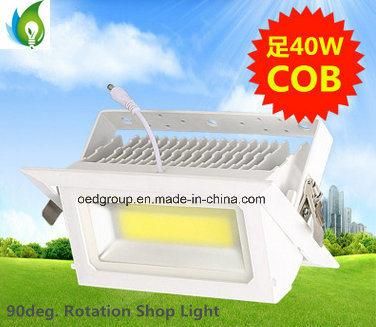 85-265V Deluce 40W COB LED Recessed Rectangular Wallwasher Builtin Driver LED Shop Light