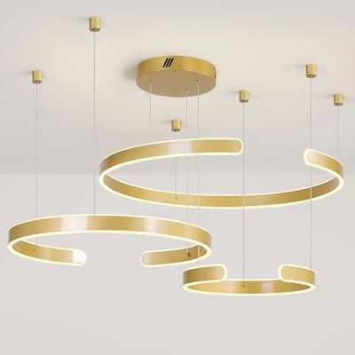 Nordic Style Living Room Pendant Lighting Modern Ring Hall Lamps Restaurant Designer Chandelier