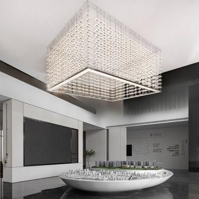Large-Scale Project Custom Hotel Villa Lobby Stainless Steel LED Chandelier