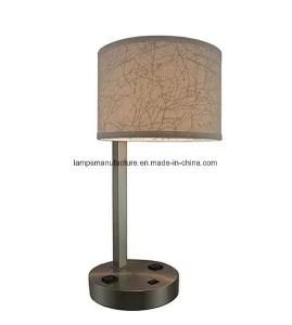 USA Hotel Table Lamp with USB and Power Outlet UL Approval