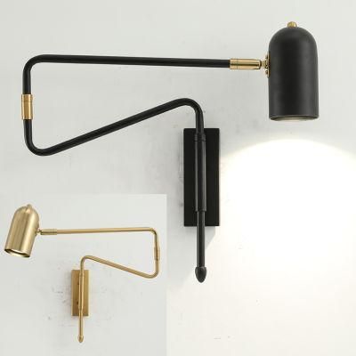 Adjustable Long-Arm Retractable Wall Lamp Creative with Switch Reading Bedside Retractable Light (WH-OR-49)
