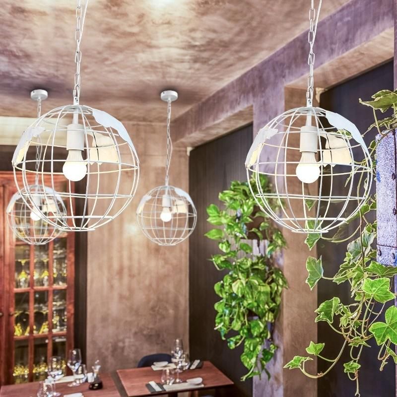 Retro Pendant Light Fittings Indoor Home Lighting Black White Color (WH-VP-41)