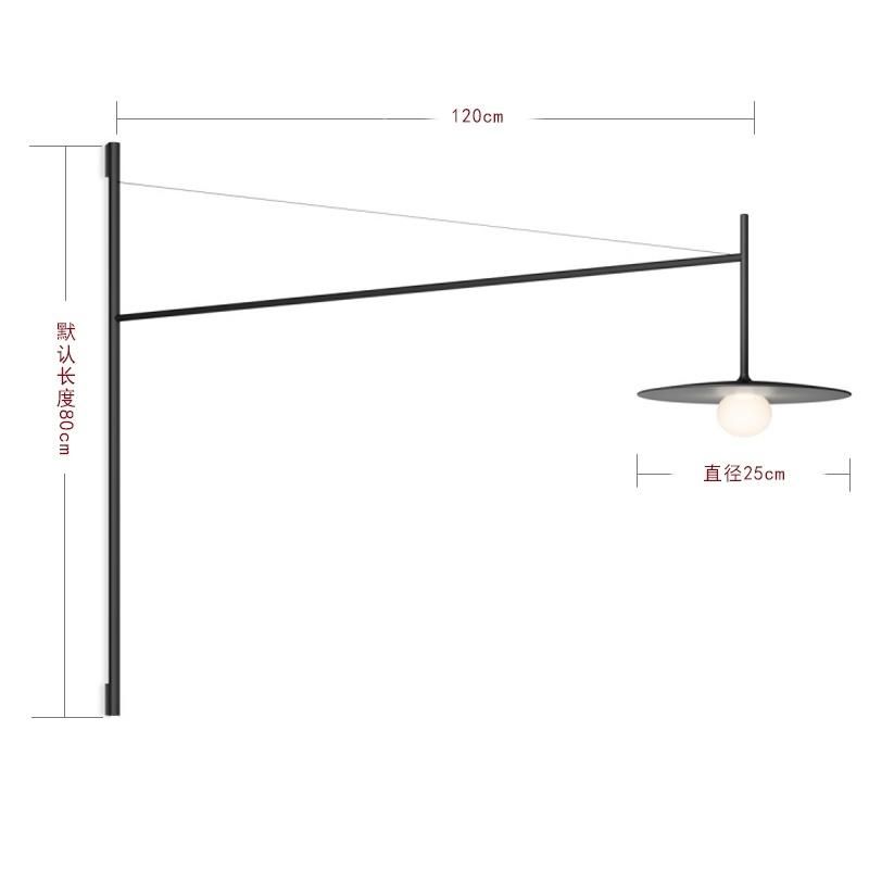 Nordic Glass Wall Light Designer Minimalist Black Arm Adjustable Villa Hall Background Restaurant Wall Lamp (WH-AP-151)