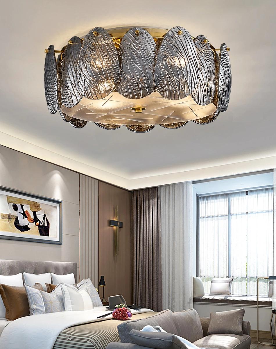 Ceiling Chandelier for Living Room Leaf Glass Decorative ceiling Lights Modern ceiling Lamp (WH-CA-64)