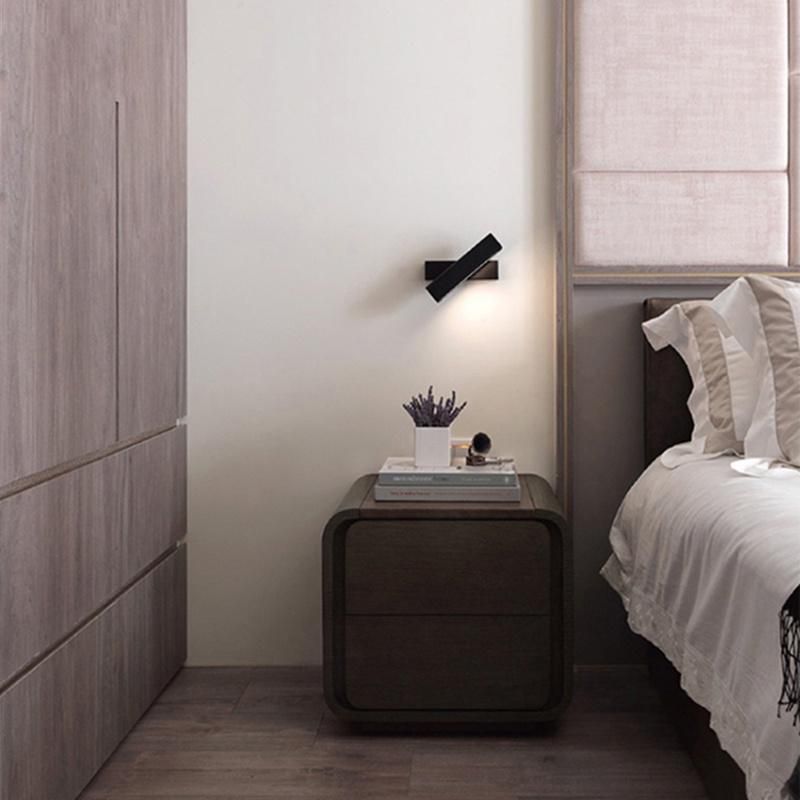 Living Room Bedroom Lamp Nordic Walnut Solid Wood LED Wall Lamp