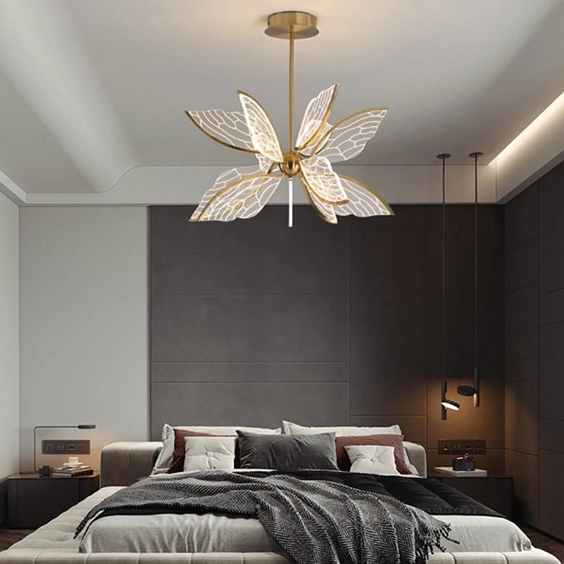 Butterfly Creative Chandelier Hotel Lobby Living Room Pendant Lamp Light