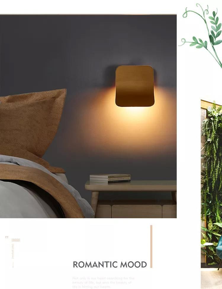 Modern Indoor Antique Hotel Bedroom Bedside Decorative Night Light 12W LED Wall Lamps