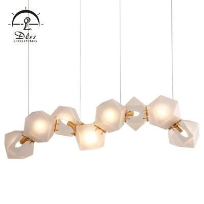Modern White Glass Big Chandelier Lamp Project Lamp