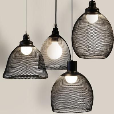 Restaurant Bar Luxury Retro Vintage Classic Chandelier Metal Antique Black Hanging Lamp Industrial Cage Pendant Light