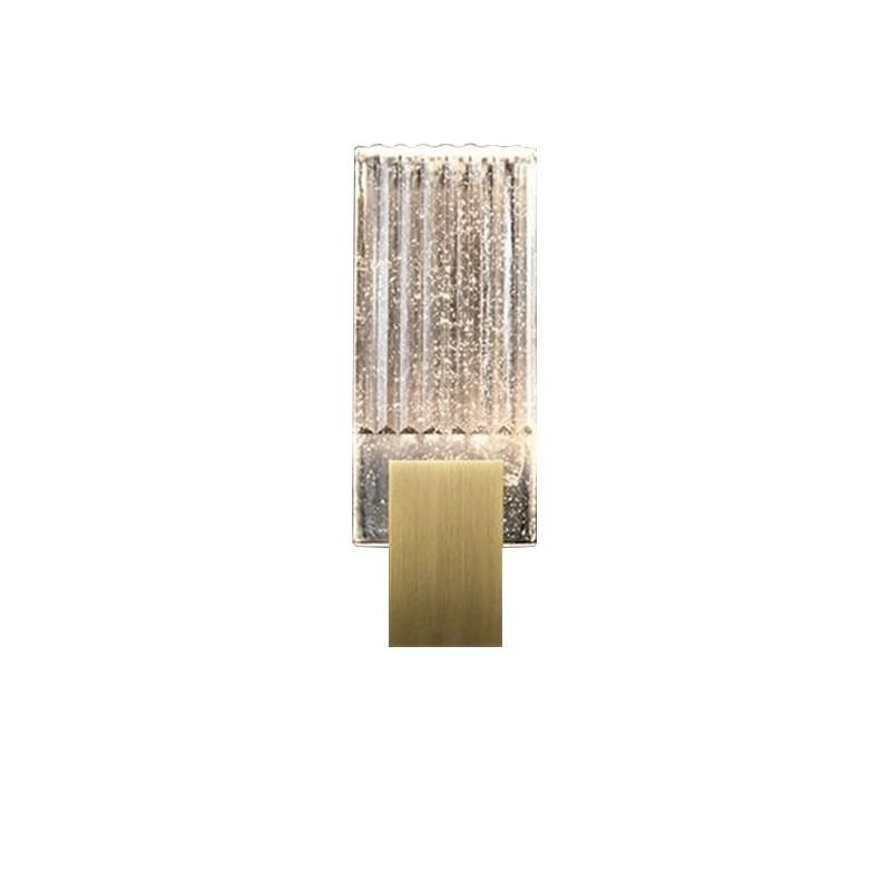 Living Room Crystal Bedside Lamp American Style Copper Bedroom Wall Lamp
