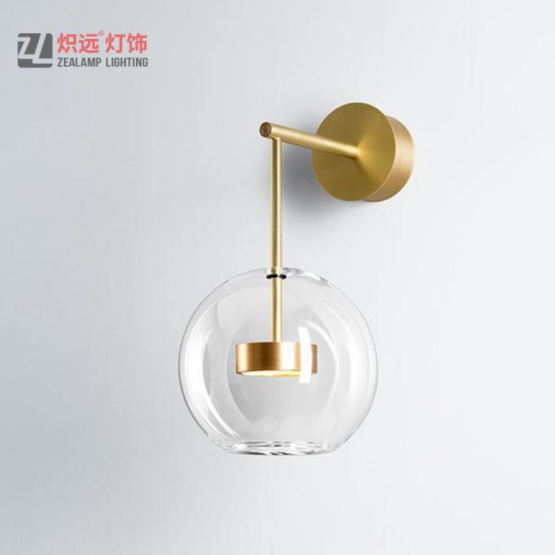 Modern Glass Bedside Lamp Decorative Wall Sconce Light