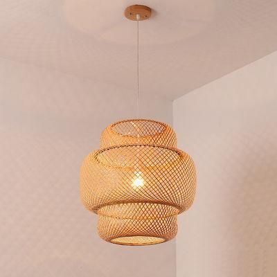 Bamboo Hand Woven Bamboo Art Chandelier Dining Rroom Bamboo Lantern Chandelier (WH-WP-35)