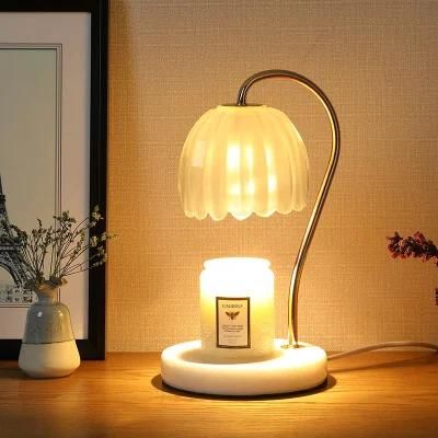 Modern Luxury Marble Fragrance Melting Wax Crystal Scent Essential Oil Candle Lamp Aromatherapy Lamp