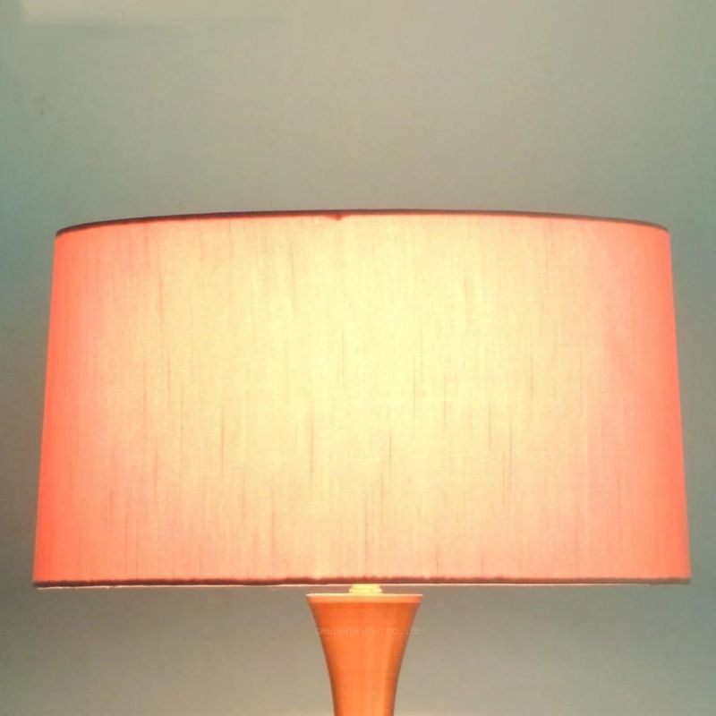 Modern Metal and White Linen Fabric Shade Table Lamp Brass Interior Desk Lighting