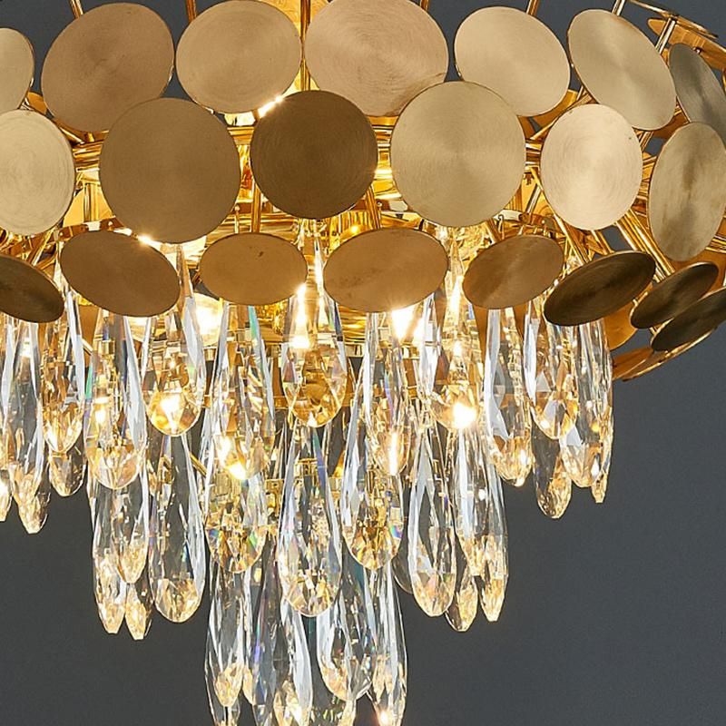 Zhongshan Lighting Factory Wholesale CE RoHS TUV Approval Crystal Modern Chandelier for Living Room