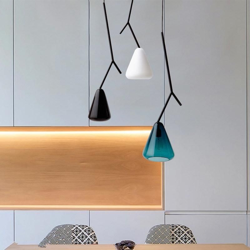 Modern LED Boughs Color Glass Pendant Lights Creative Lamp Indoor Decor Glass Pendant Light (WH-AP-231)