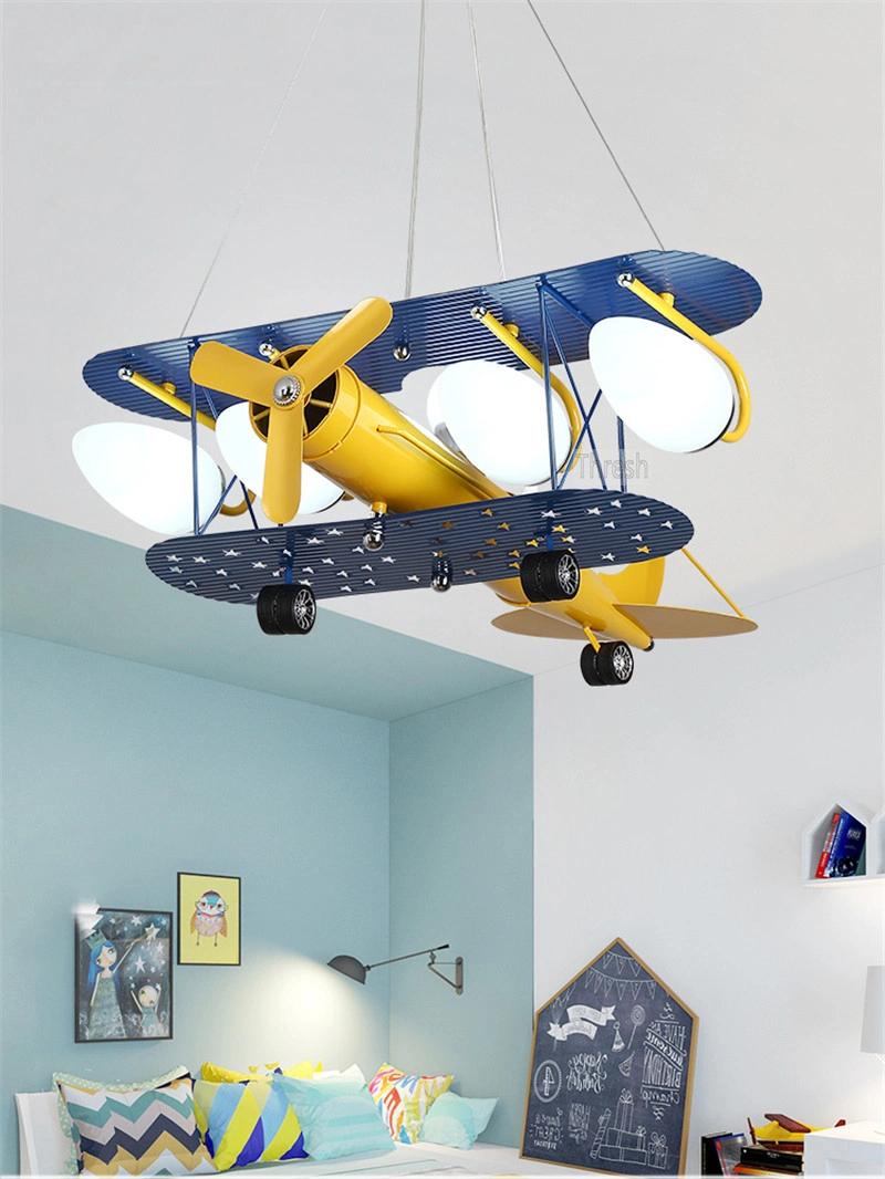 Kids Room Lamp for Children Chandelier E27 Airplane Hanging Lamp Ceiling Lights for Bedroom (WH-MA-147)