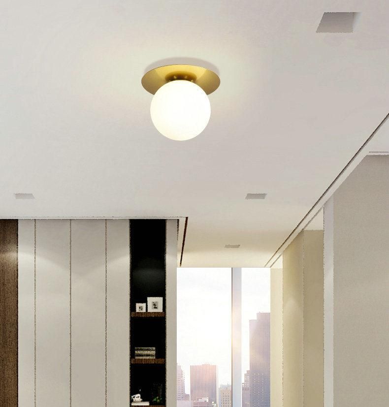 Glass Ball Ceiling Light Modern Staircase Balcony Corridor Porch Bedside Hallway Ceiling Lamp (WH-MA-165)