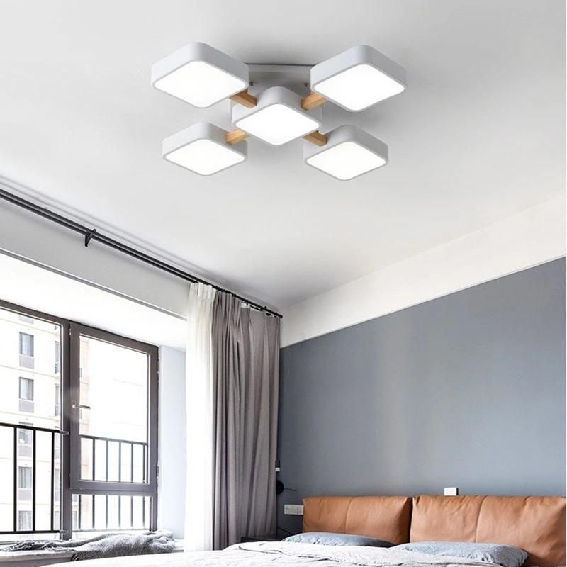 LED Modern Minimalist Ceiling Lamp LED Study Entrance Bedroom Wooden ceiling Light (WH-WA-23)