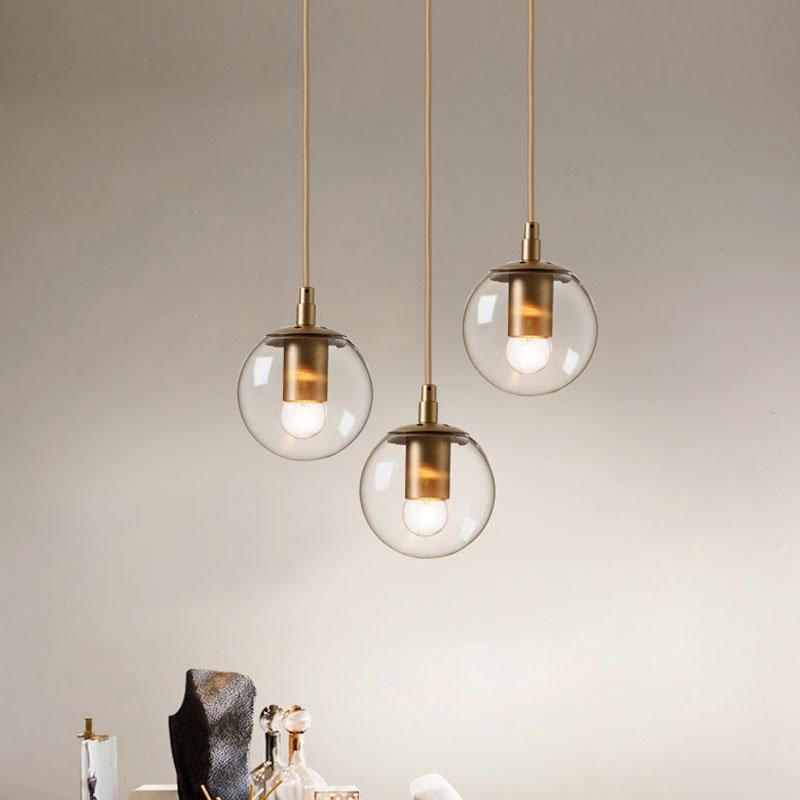 Nordic Gold Magic Beans Pendant Lamps Klaes Minimalist Bowl Shaped Classy Glass Pendant Light (WH-AP-319)