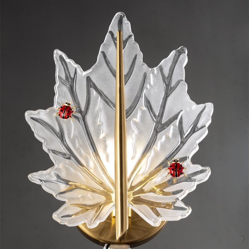 Nordic Modern Decorative Maple Leaf Design Glass LED Wall Lamp