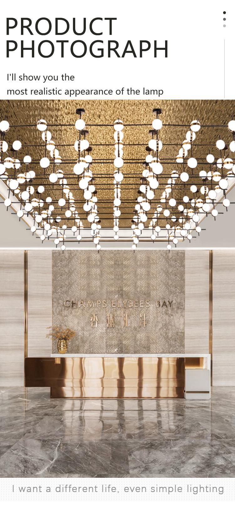 Good Quality Hotel Lobby Banquet Hall Acrylic Suspended LED Chandelier Light