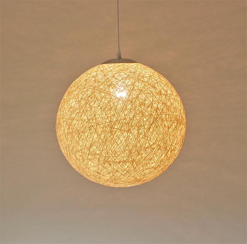 Rattan Hemp Ball Restaurant Modern Minimalist Casual Mood Chandelier Clothing Store Bar Bedroom Lamp Hemp Rope Chandelier