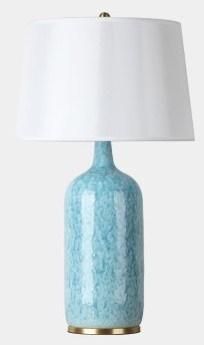American Copper Ceramic Lamp Creative Bedroom Bedside Lamp Living Room Light Luxury Modern Simple Blue