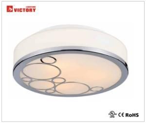 Simple Modern Round Glass Bedroom LED Ceiling Lamp for Hotel