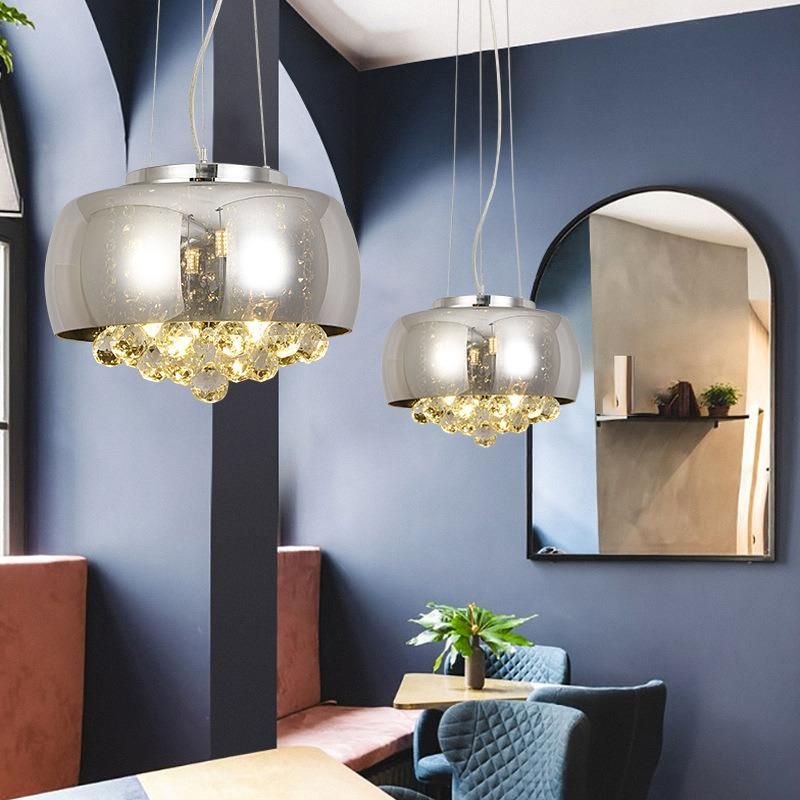 Modern Hotel Restaurant Decorative Pendant Lamp Mounted Large Fancy Luxury Crystal Nordic Chandelier